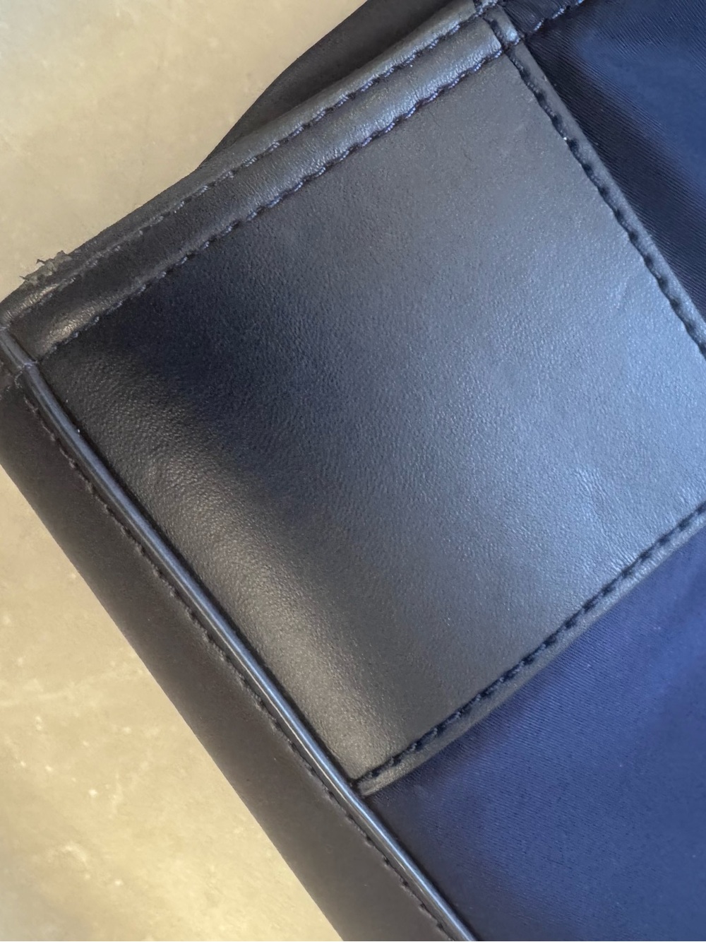 Tory Burch Small Ella Tote - Navy Blue - Picture 7 of 8